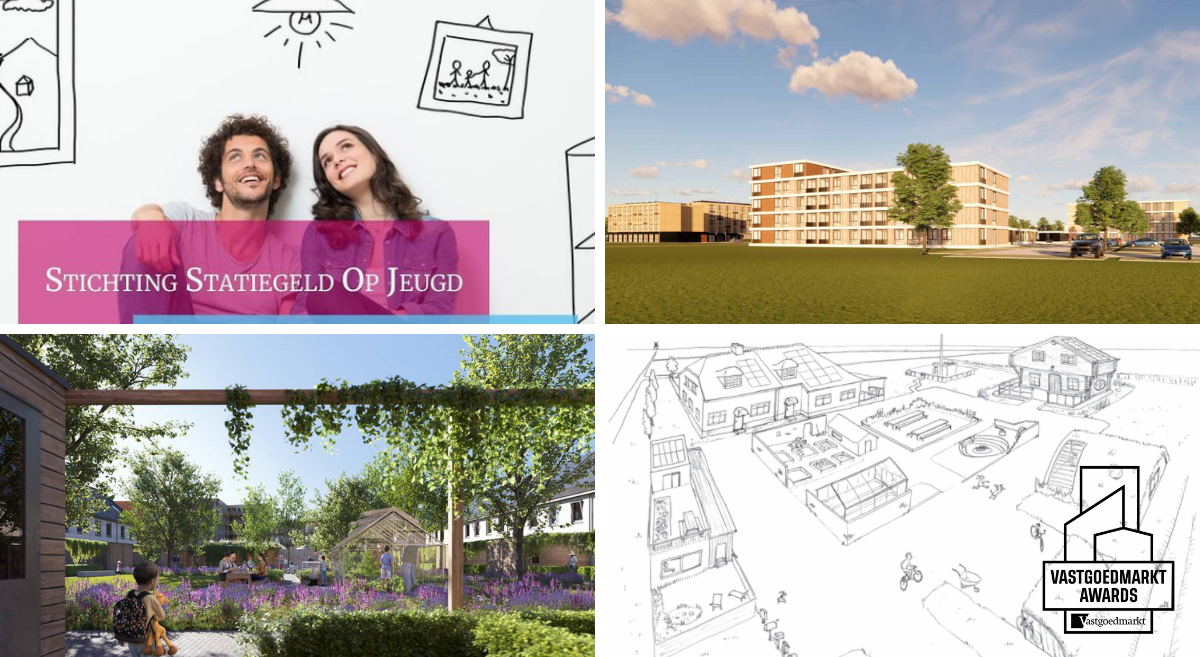 Het Laurierkwartier van ASR Real Estate, ontwikkeld door AM (linksonder) ging er uiteindelijk met WoonAward vandoor. 