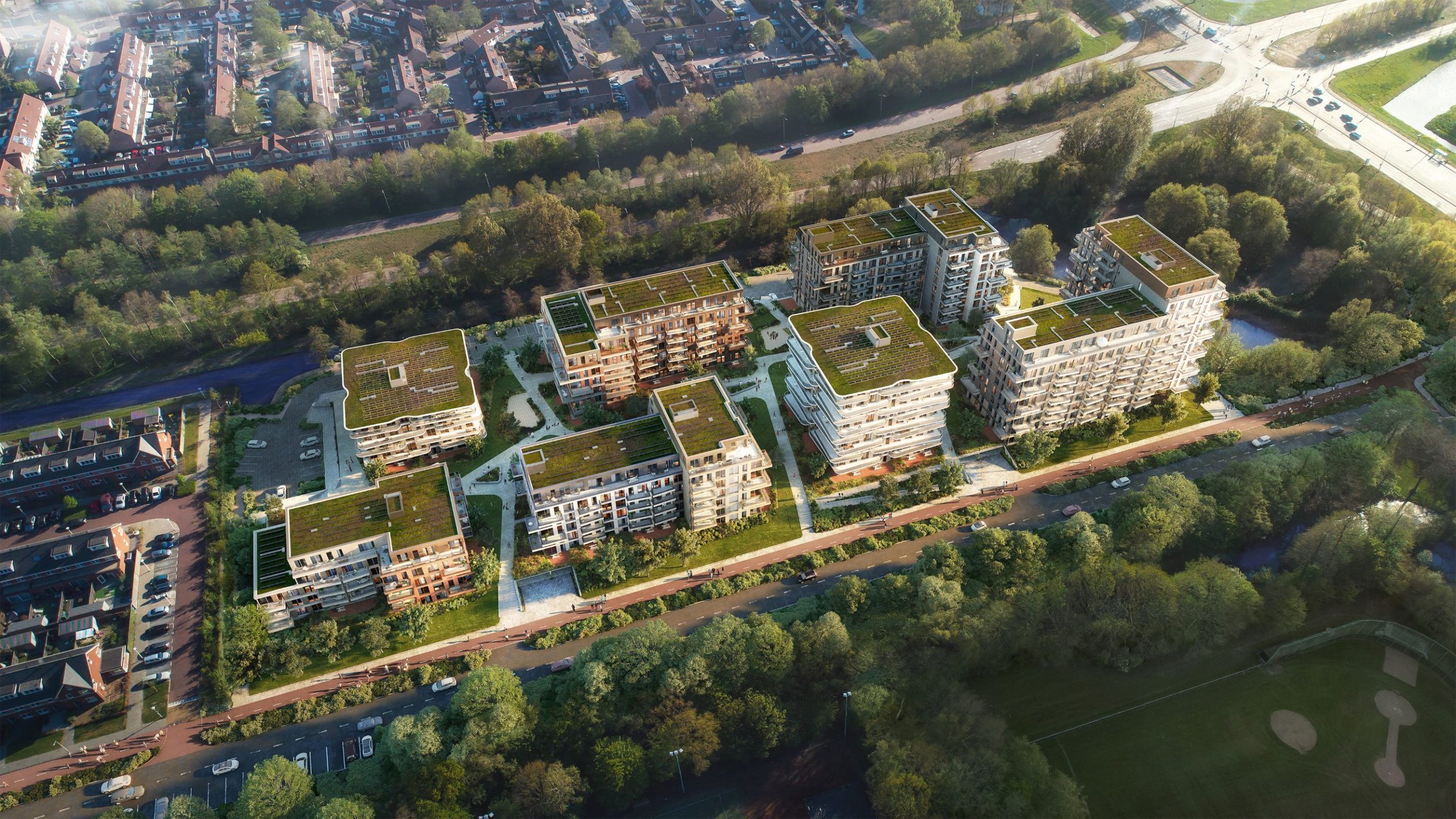 Artist Impression Vogelvlucht Olympiade Amstelveen
