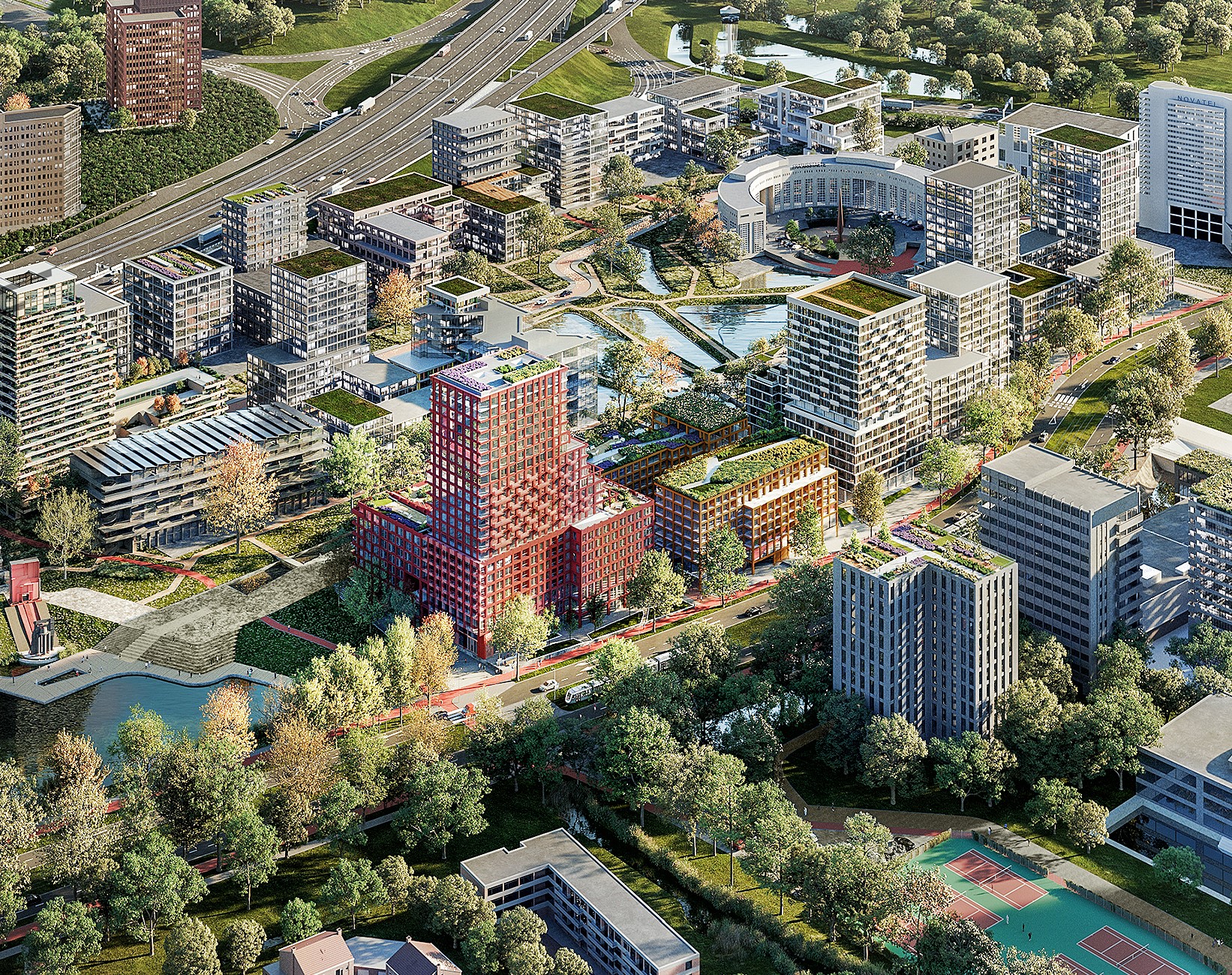 Artist impressie Brainpark I. Beeld: van GROUP A-YuconVR