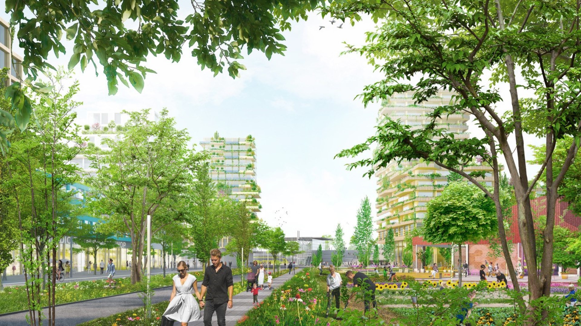 Impressie van de Stationstuinen. Beeld: De Stationstuinen