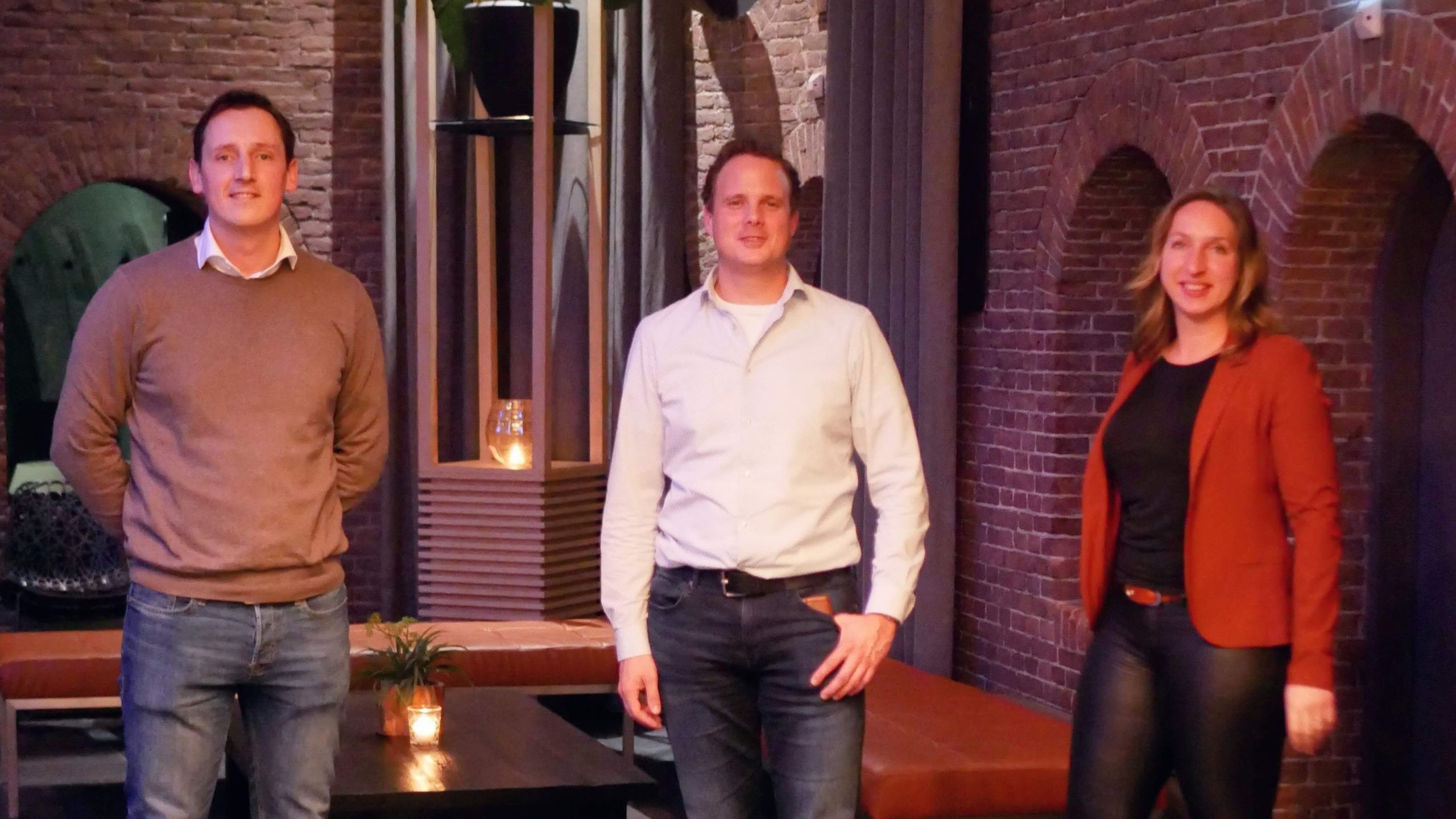 Marc van Roekel, Dennis Portier en Kim Nijhof.