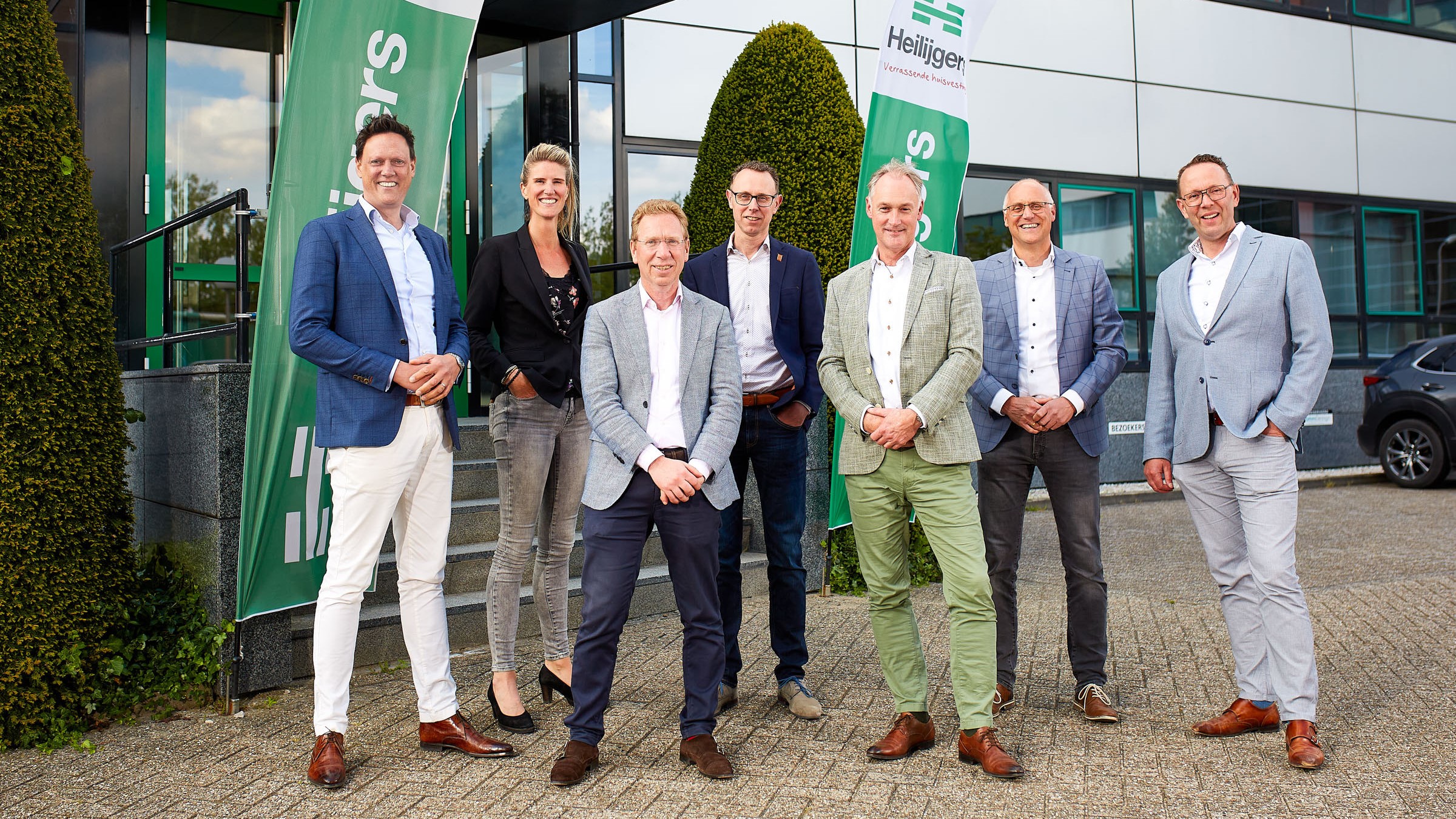 Heilijgers directieteam: Guillaume Chevalier, Kim Meeuwissen, Michel Spierenburg,  Casper Helms, Herman Broekhuizen, Piet Dekker en Pim Schipper