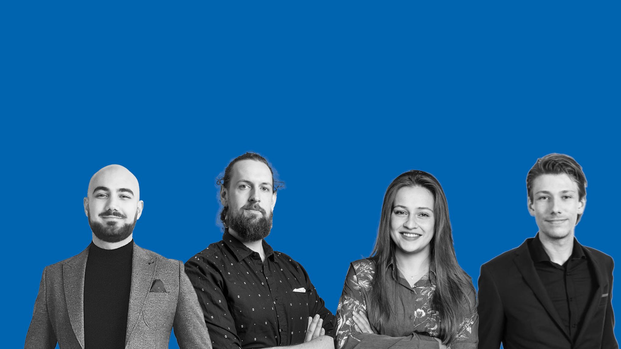 Cagrihan Aslan, Rik de Rijcke, Sharda van Dijk en Nick Verhoeven