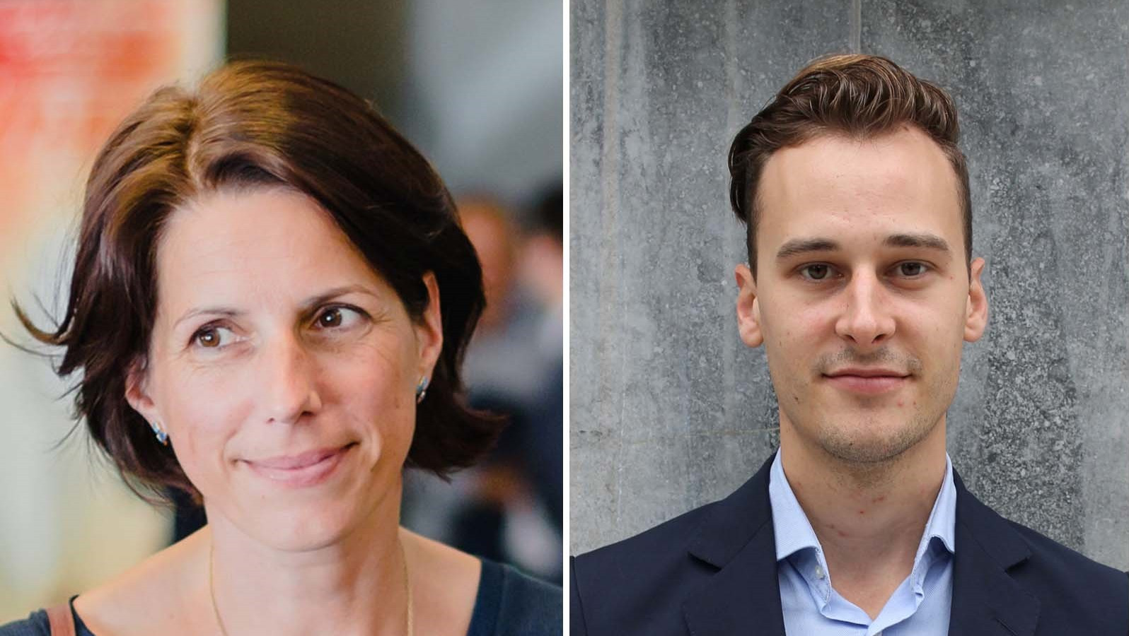 Anna Everding (links) en Wisse Roelofs naar 