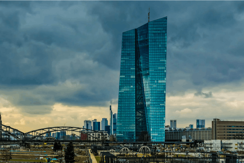 Het kantoor van de Europese Centrale Bank in Frankfurt
