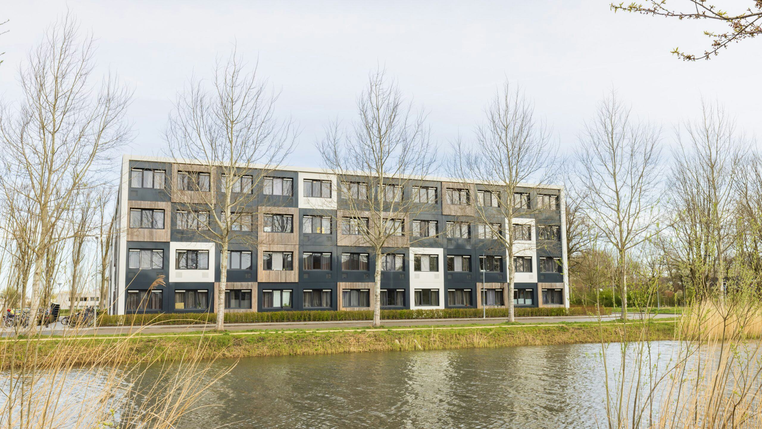 Moderne studentenwoningen in Wageningen.