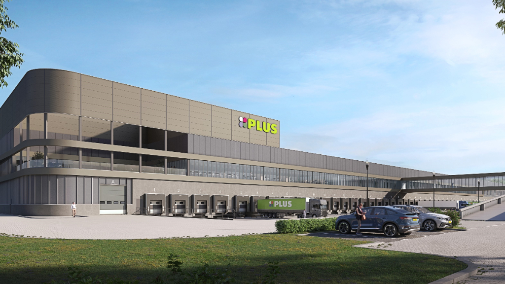 Het toekomstige distributiecenter van Plus