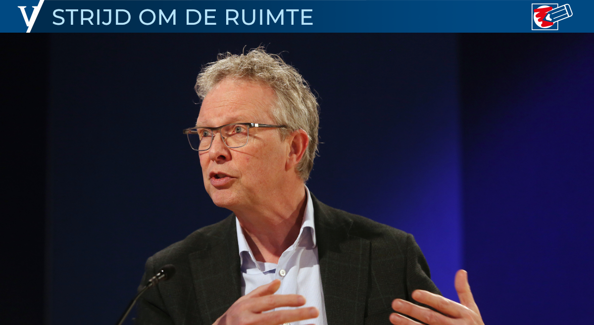 Rob Haans, bestuursvoorzitter van woningcorporatie De Alliantie tijdens het Statenverkiezingendebat van Vastgoedmarkt. Foto: Cynthia van Dijke