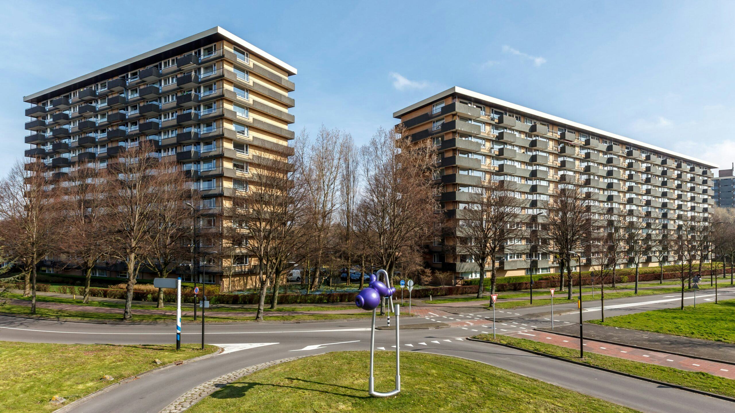 Een appartementencomplex aan de Thomas Jeffersonlaan