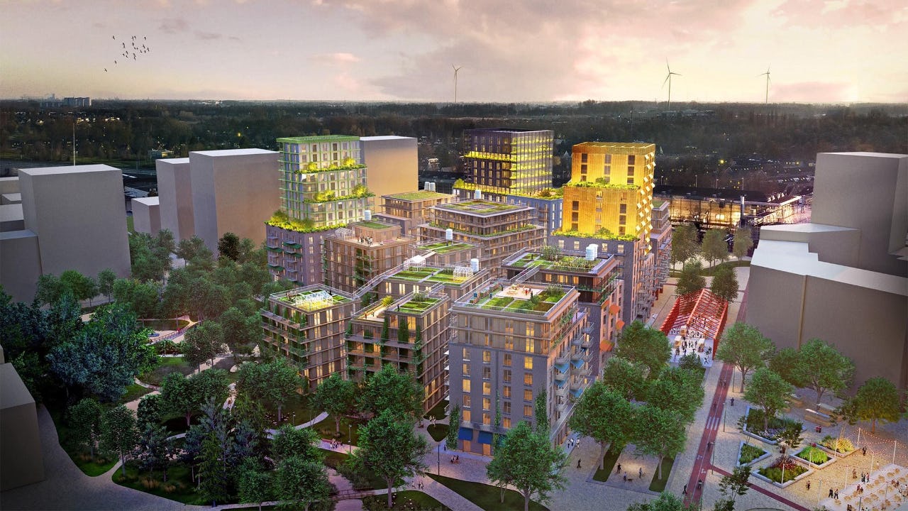 Artist impressie Fruitpacking District in Barendrecht