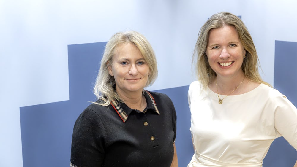 Andrea Hulshof (links) en Marga Boerman van RNHB tijdens de Provada 2023.