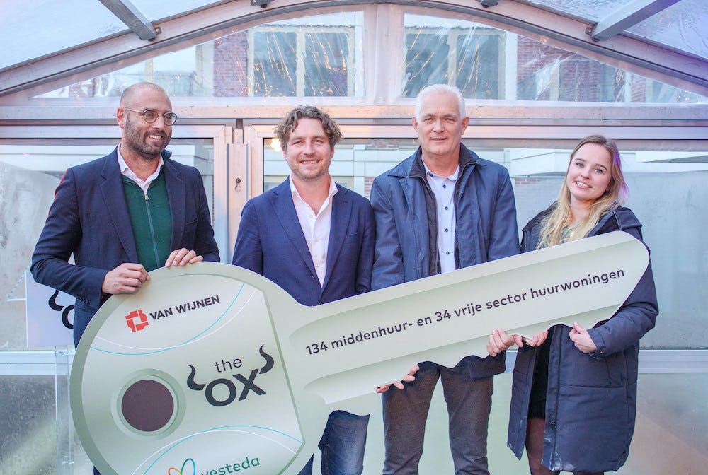 Van Wijnen en Vesteda leveren The Ox in Amsterdam Nieuw-West op
