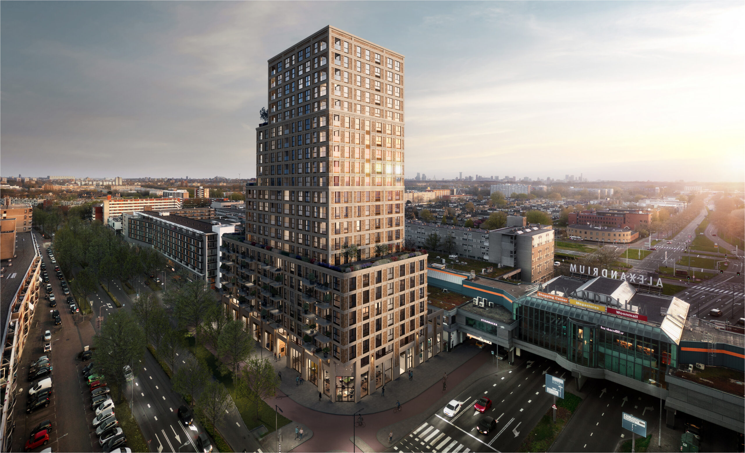 Appartementencomplex Grote Beer van Vesteda in Rotterdam.