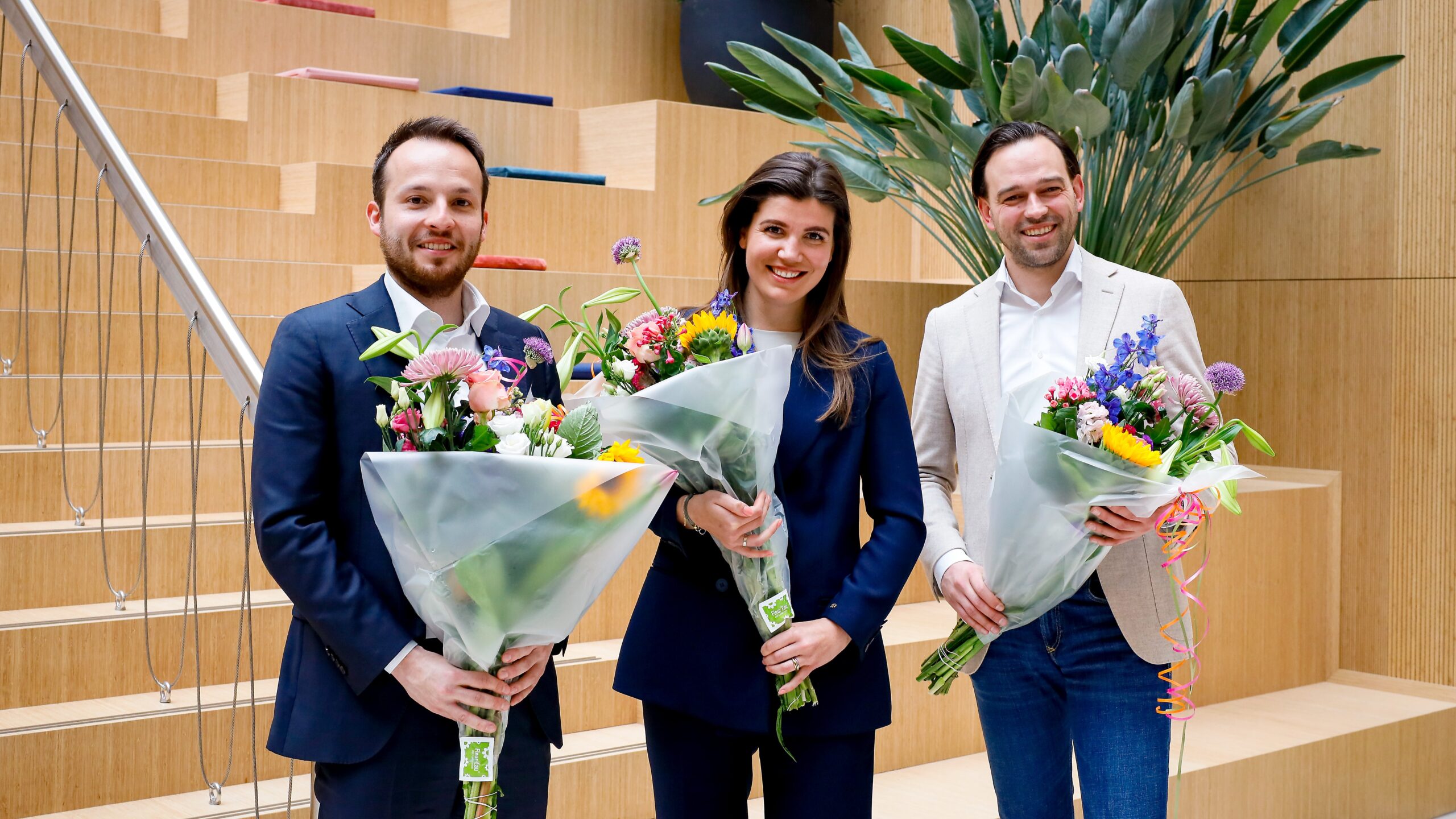 De drie finalisten Raymond Frederiks, Abigail van de Port en Bas Kroese. Foto: Eyesmile Fotografie