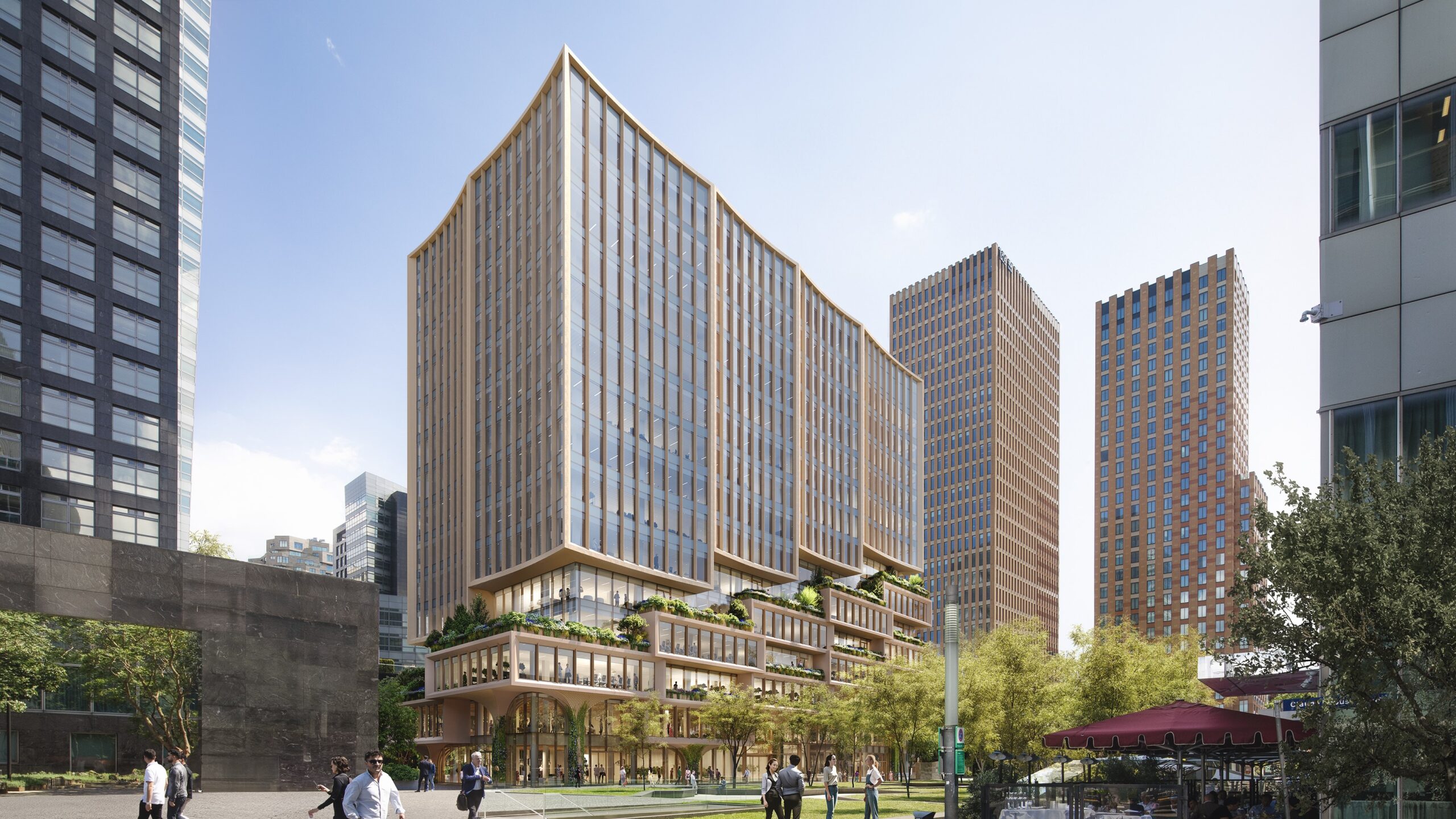 Het ontwerp van Mahler 1, dat vastgoedadviseur CBRE vanaf 2028 gedeeltelijk huurt.