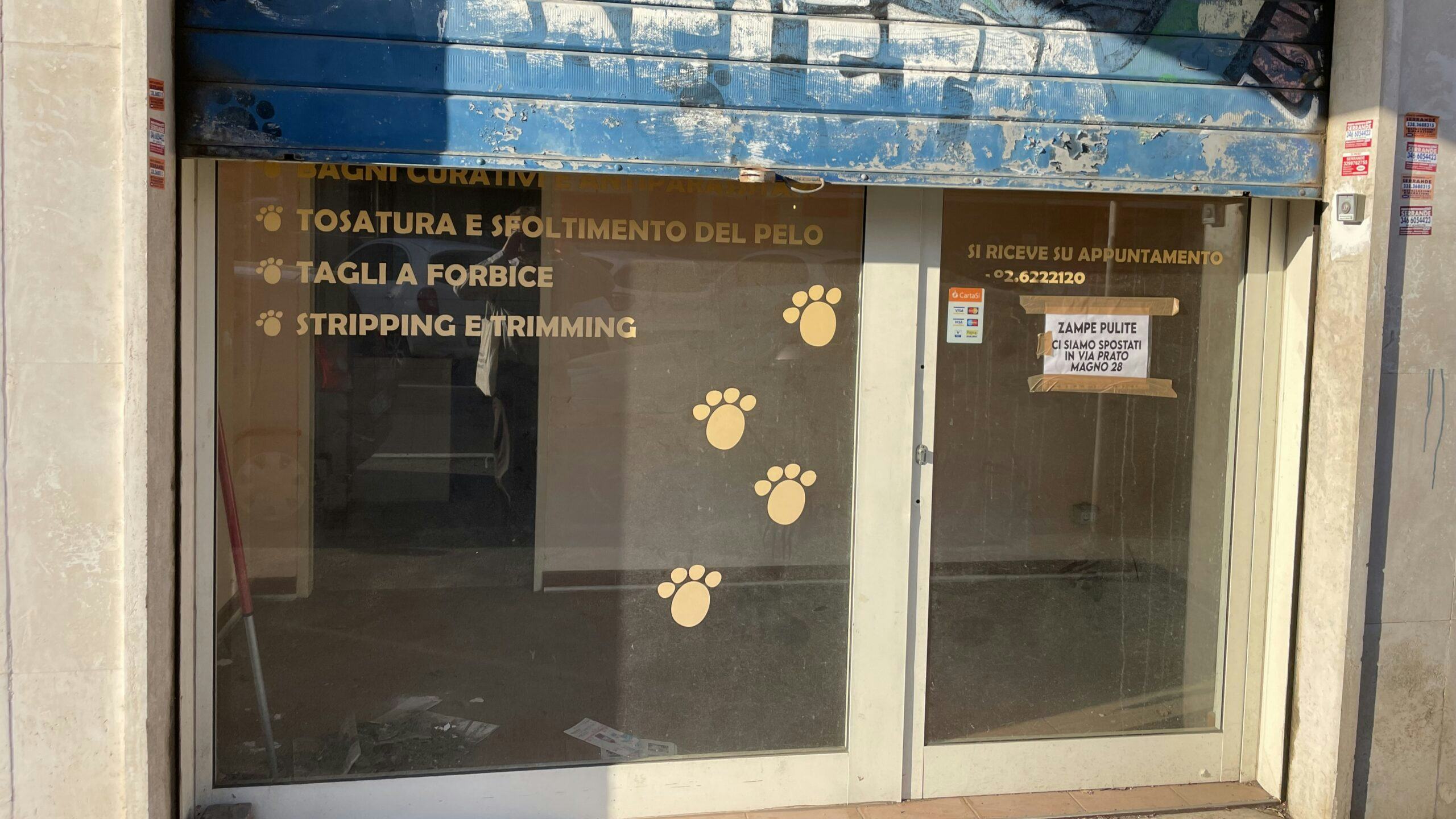 De verlaten slagerij van Claudio Poggesi.