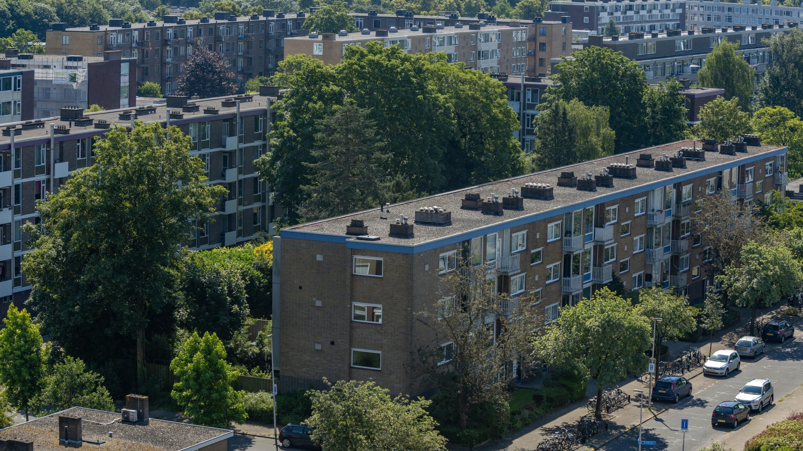 Private equity richt zich nu vooral op bestaande woningportefeuilles met verouderde woningen, zoals deze appartementen in Utrecht. Doel: laag inkopen, hoog verkopen.