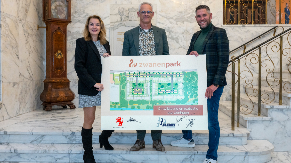In Zwanenpark worden 150 koopwoningen gerealiseerd, waaronder beneden-bovenwoningen en eengezinswoningen