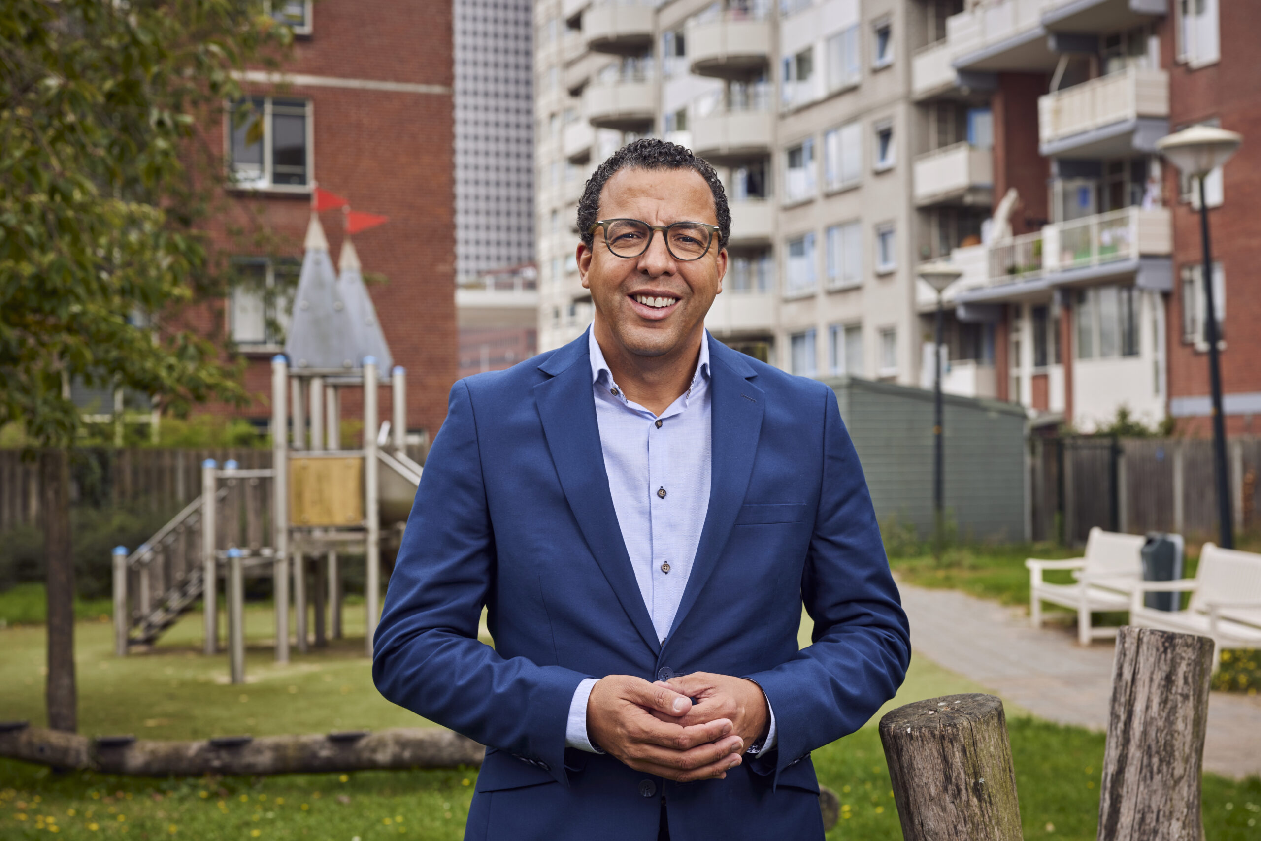 Mohamed Baba van Haag Wonen en bestuurslid van De Vernieuwde Stad.