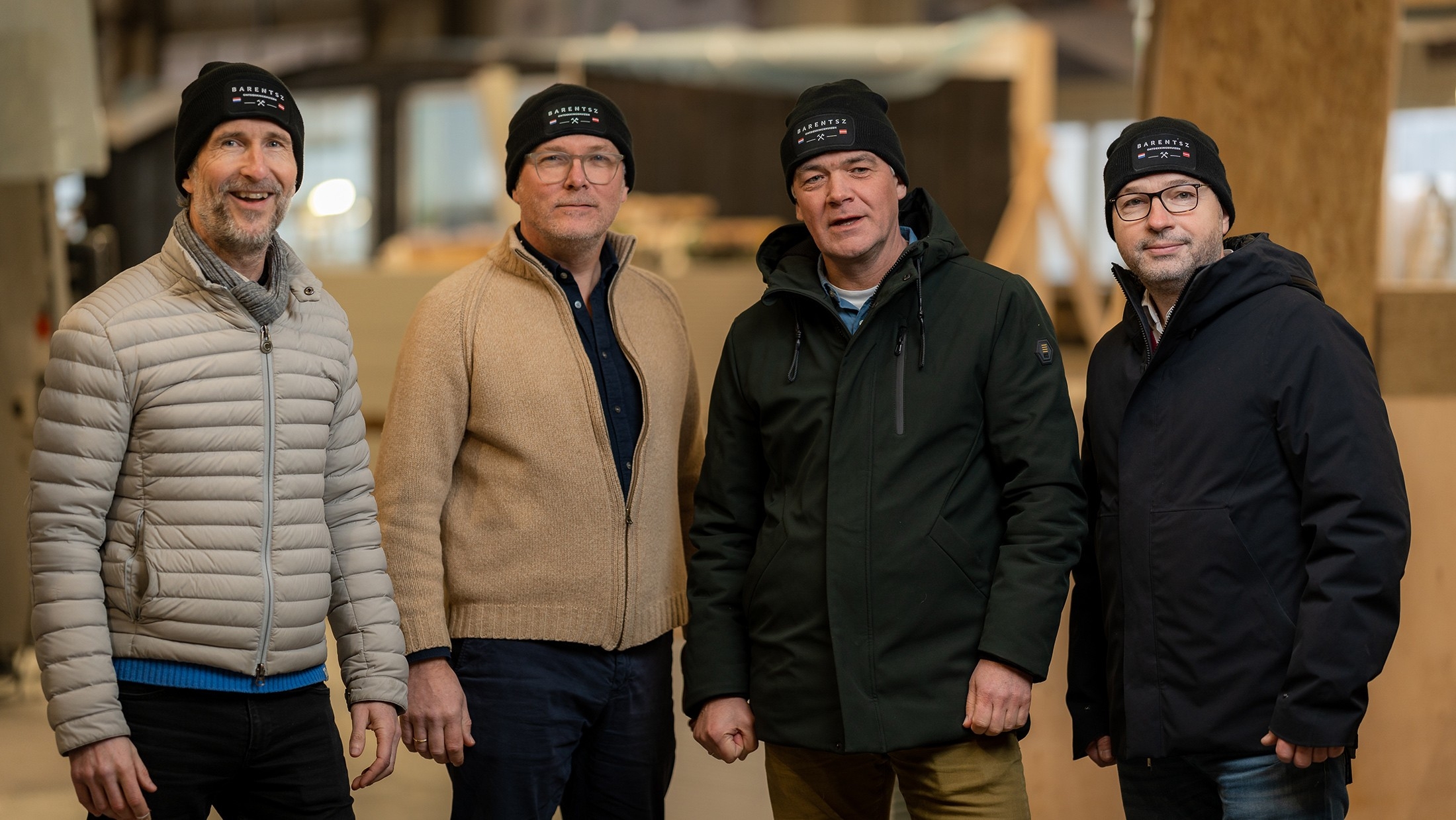 Vlnr: mede-oprichters Casper Hellebrekers, Jochem van der Spek, Derk-Jan Wentink en Bonne Datema.