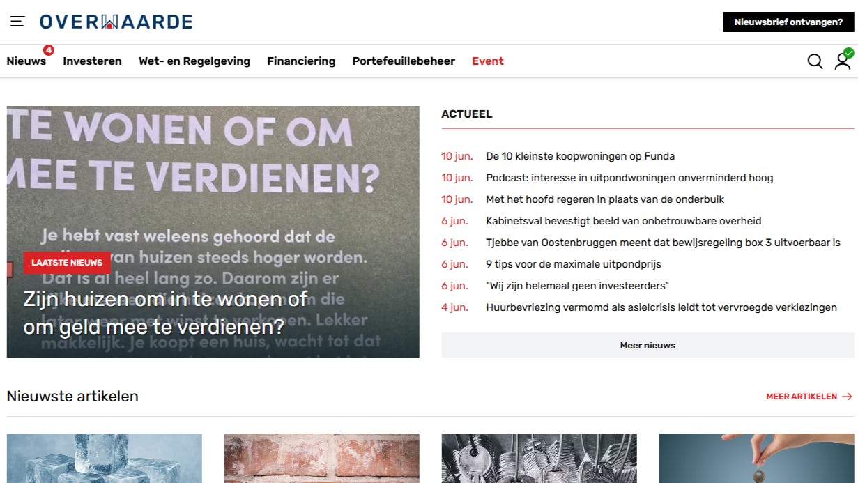 Overwaarde lanceert nieuwe website: overwaardevastgoed.nl