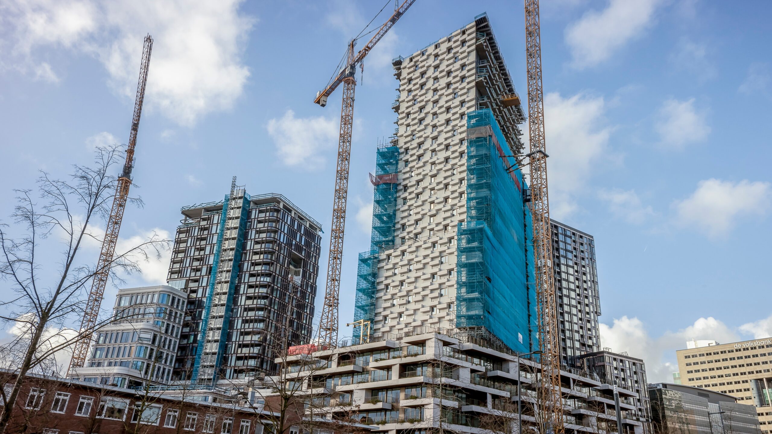 In het beurskwartier in Utrecht werken VolkerWessels ondernemingen G&S Vastgoed en KondorWessels Projecten aan de bouw van Wonderwoods. Foto: Maarten Zeehandelaar / Shutterstock