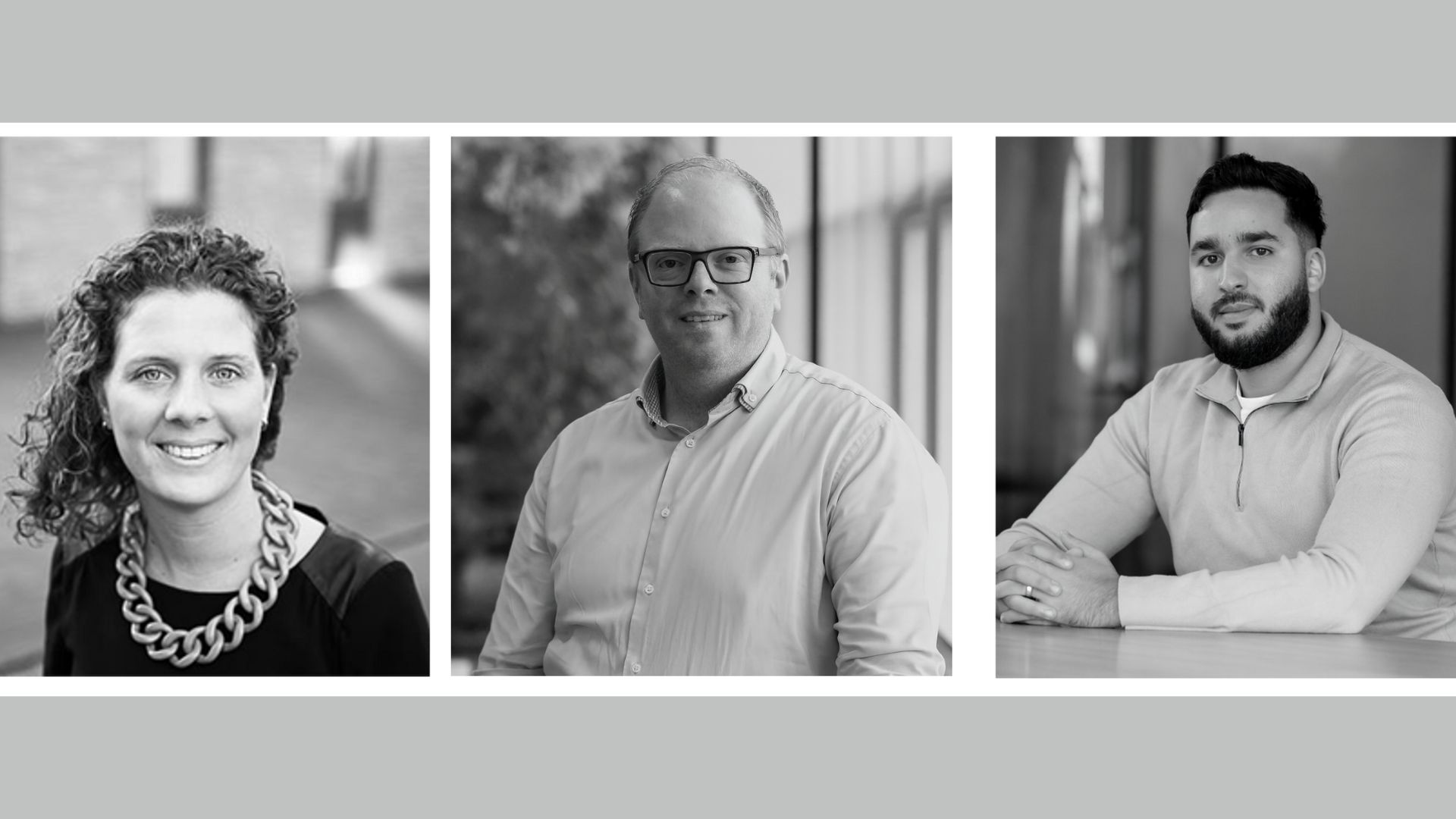 V.l.n.r.: Melanie Egberts-van den Boom, Patrick van Gasteren en Fayssal Sadiki.