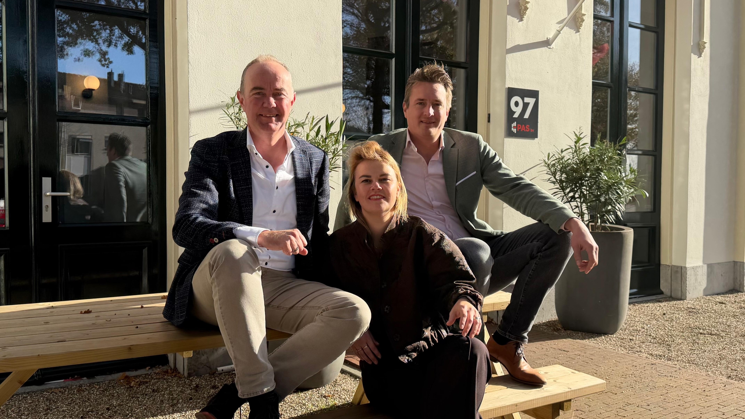 V.l.n.r.: Martijn Kooiman,  Annelie Snijder en Lambert Wiltink.