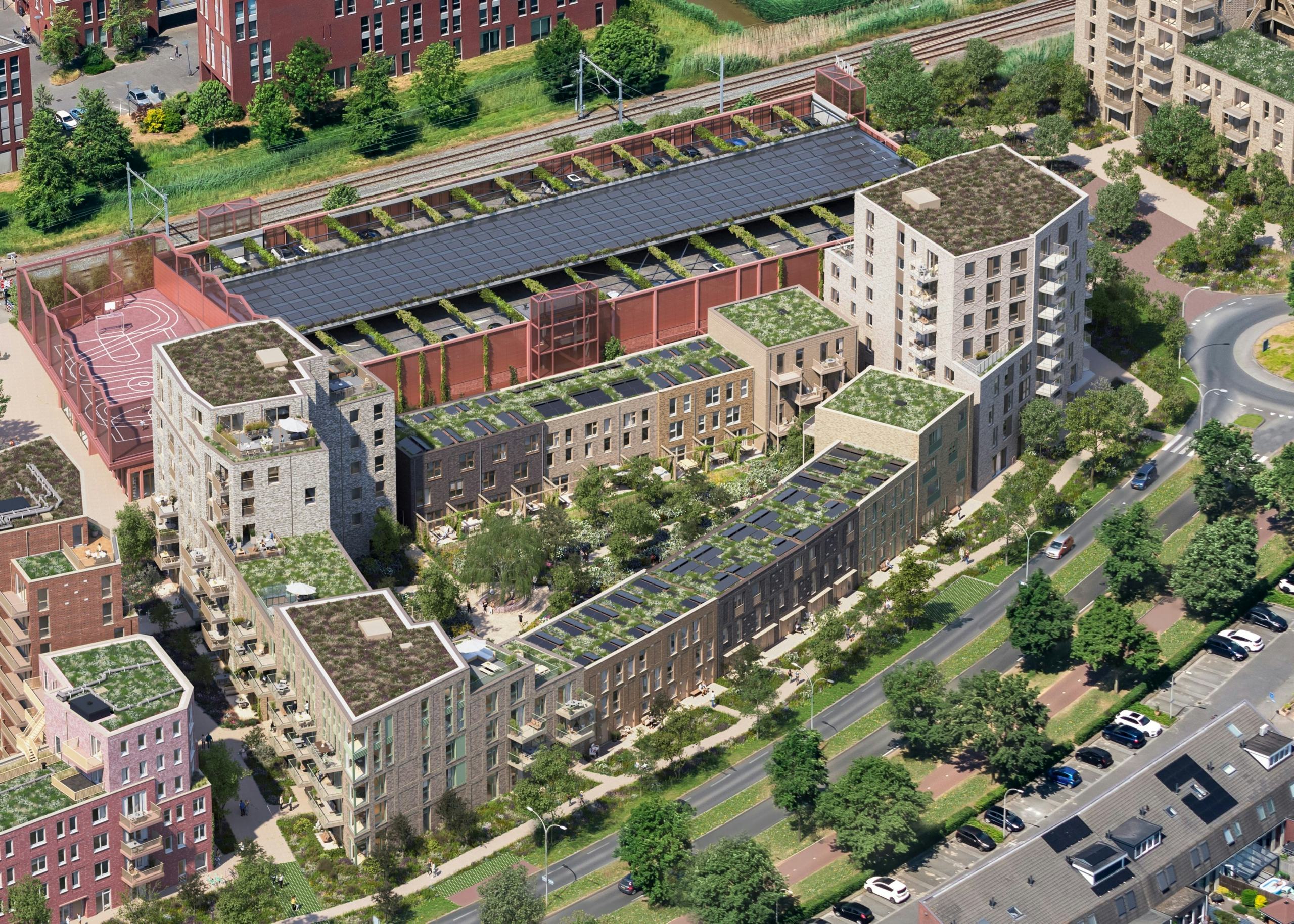 In de hub bij Metrostation Zuid – onderdeel van de duurzame gebiedsontwikkeling WijCK in Pijnacker – zit een enorme wijkaccu die werkt in combinatie met vijfhonderd zonnepanelen.