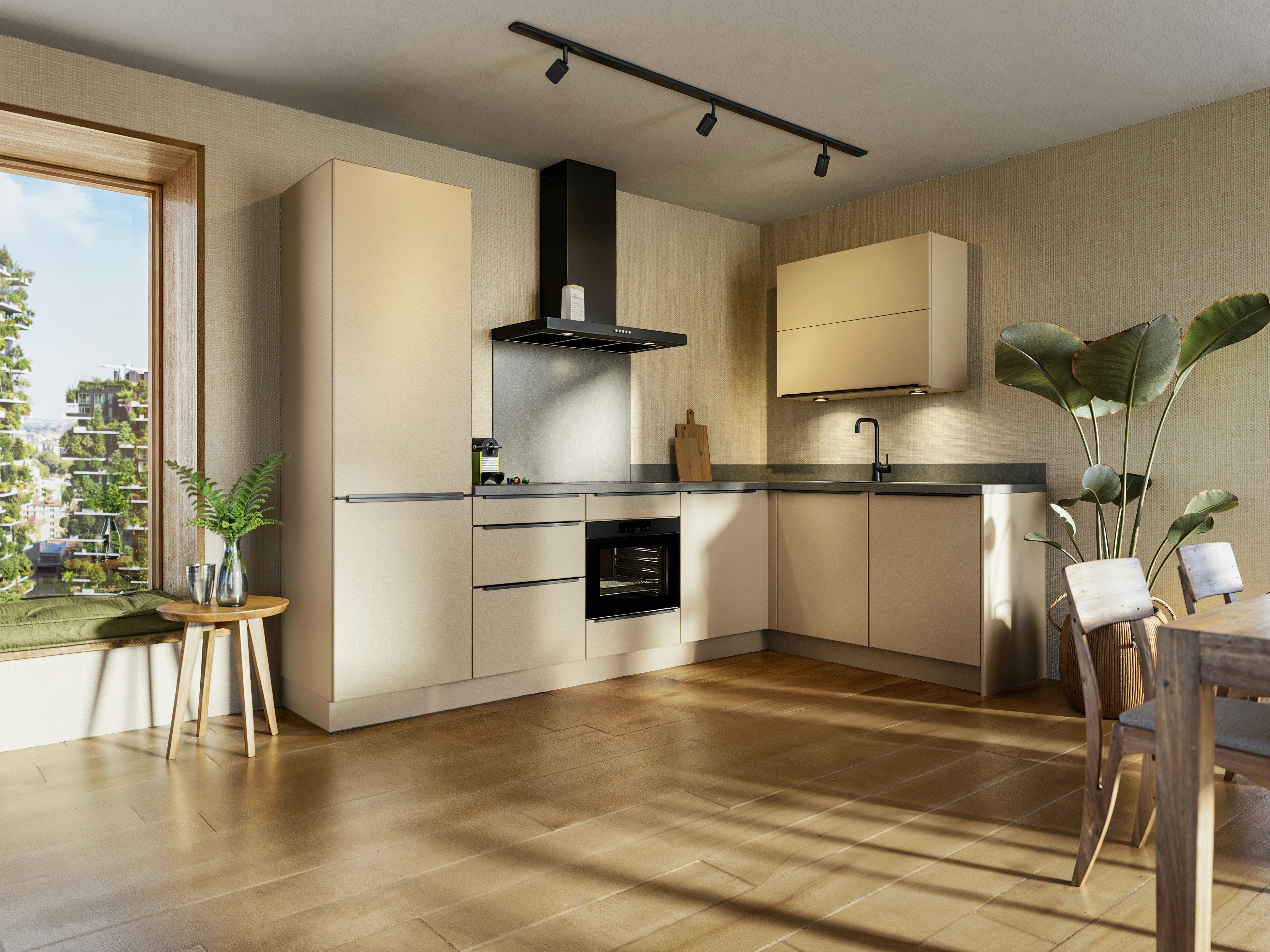 Een van de duurzame keuzes die Omnia Wonen voor Kade 10 heeft gemaakt is het plaatsen van biobased Keller keukens: enduura elba.