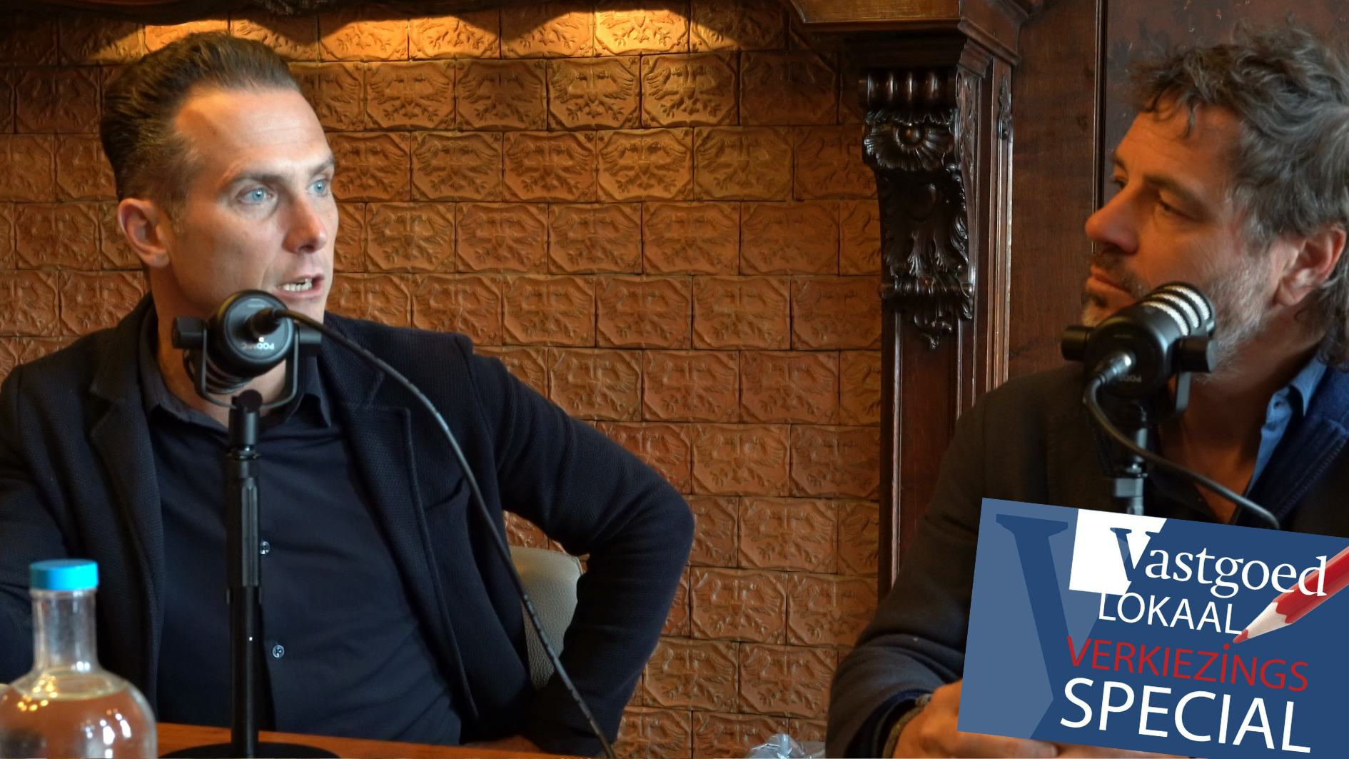 Pieter Paul Slikker (links), woonwethouder in de gemeente 's Hertogenbosch, en Maarten de Gruyter, directeur bij vastgoedontwikkelaar Boelens de Gruyter.