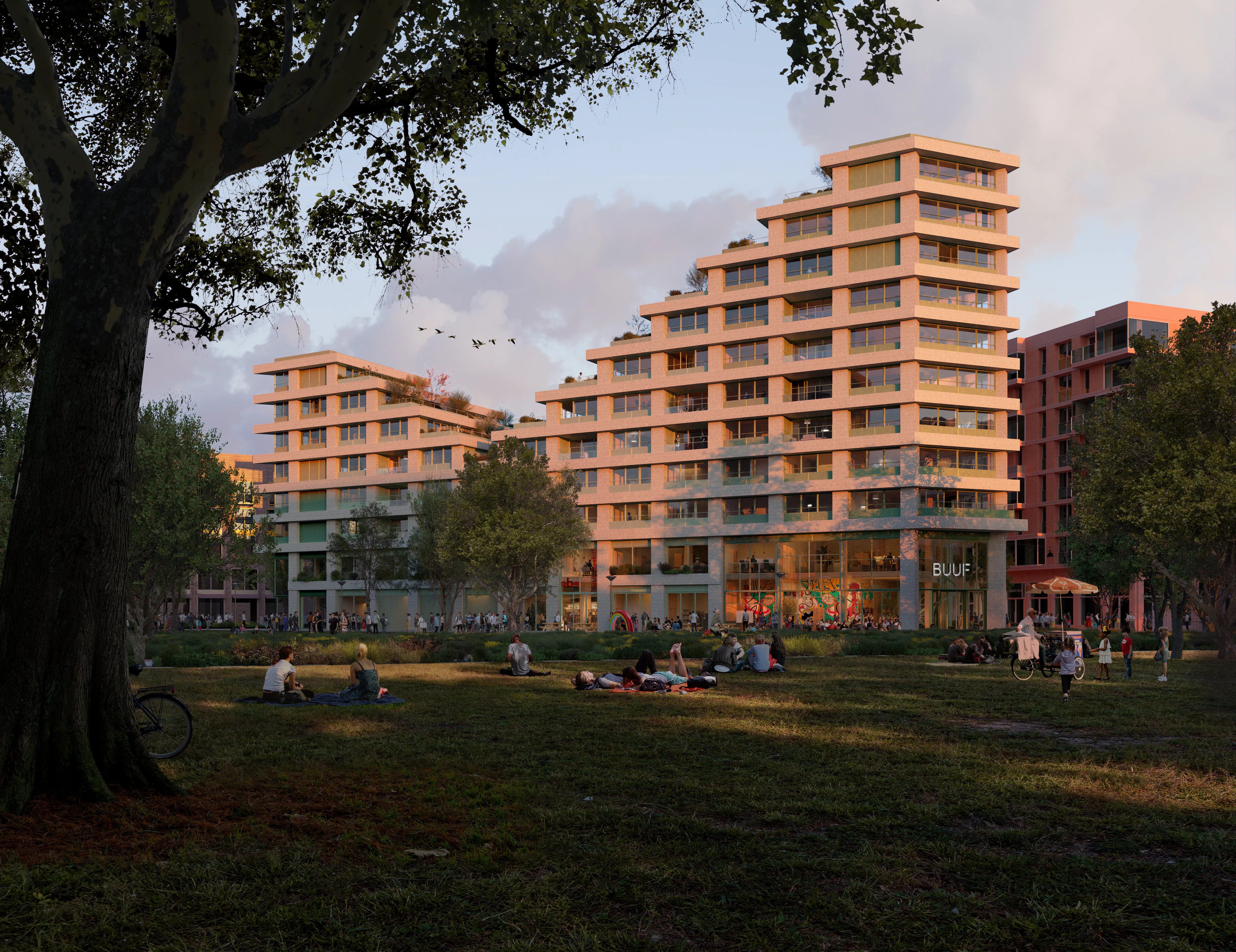 Zuiderlicht in het Amstelkwartier in Amsterdam.