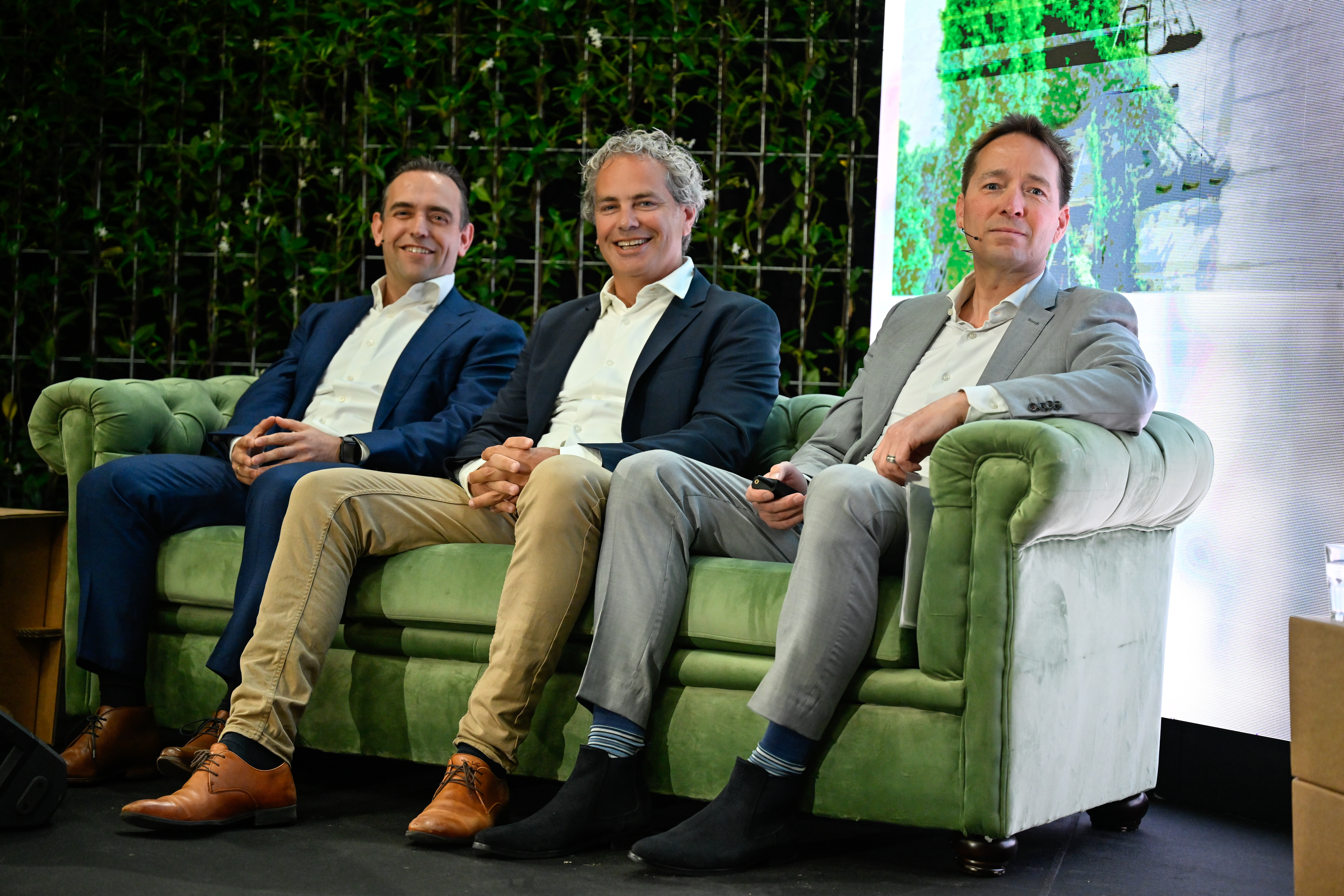 Rudy Verstappen, team lead ESG van Altera, Frank Del Gatto, algemeen directeur van NL Greenlabel en Robbert Lankhaar, manager Vastgoedconsultancy van BDO. Foto: Kerry-Lynn Prince
