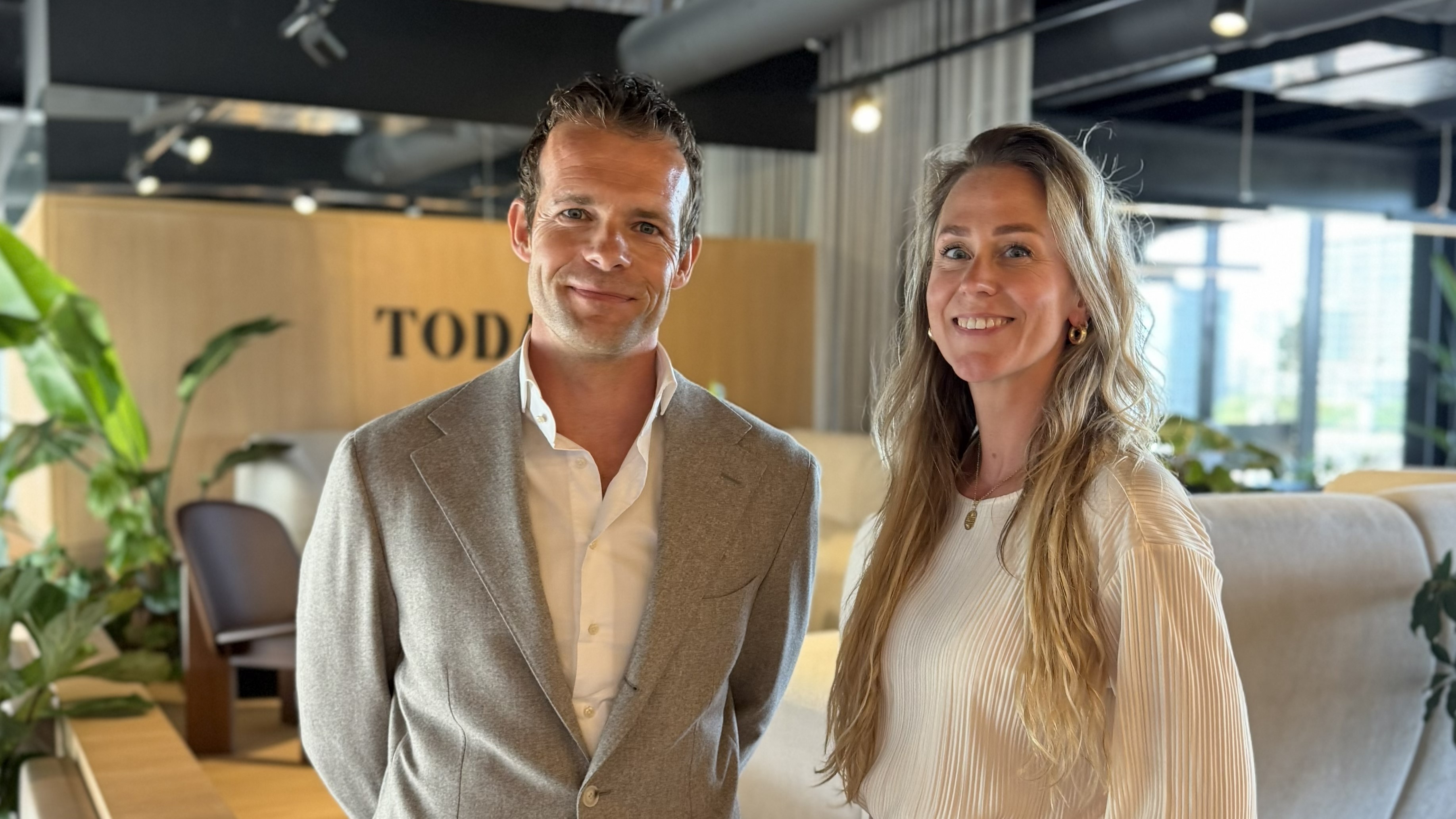 Rick Niemeijer (links) en Charlotte de Mos.