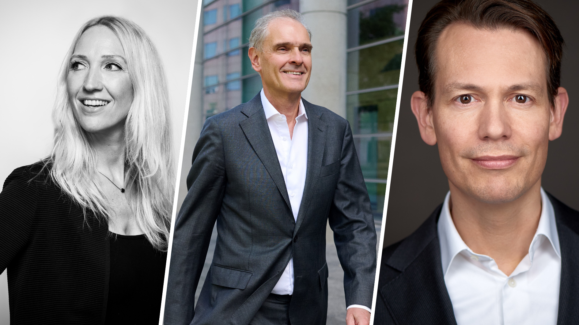 De drie genomineerden voor de Vastgoedpersoon van het Jaar-award 2026: Barbara Westrik, Robert-Jan Foortse en Sander Breugelmans.