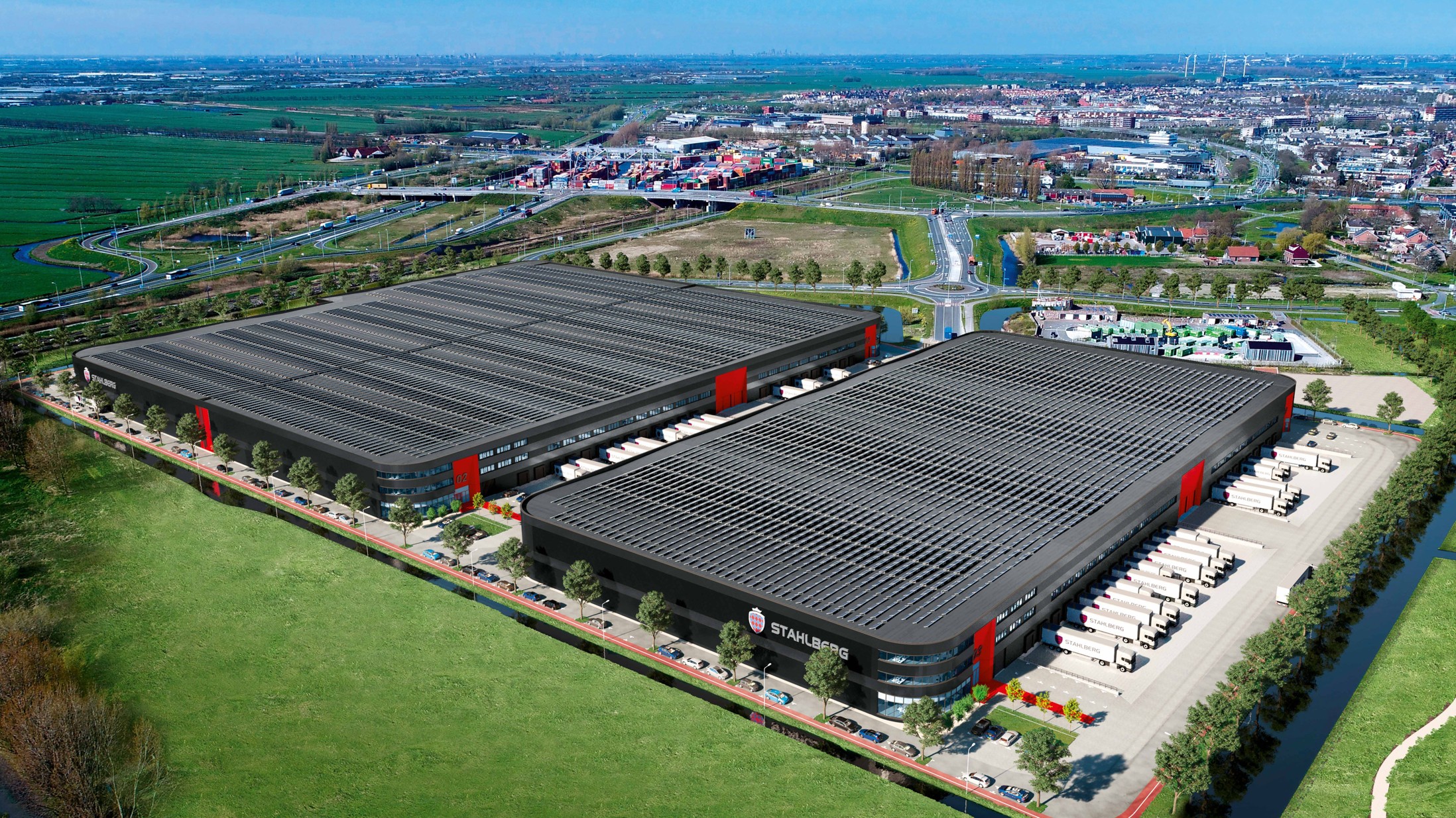Het dc beschikt na oplevering over een oppervlakte van dik 74.000 m2. Het pand is op te delen in drie zelfstandige distributiecentra, van 23.833 tot 25.390 m2. Foto: Stahlberg